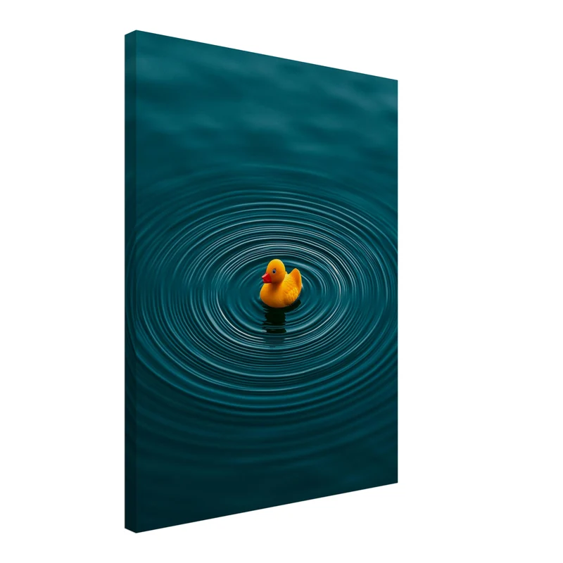 Quietscheente im Wasser Leinwand