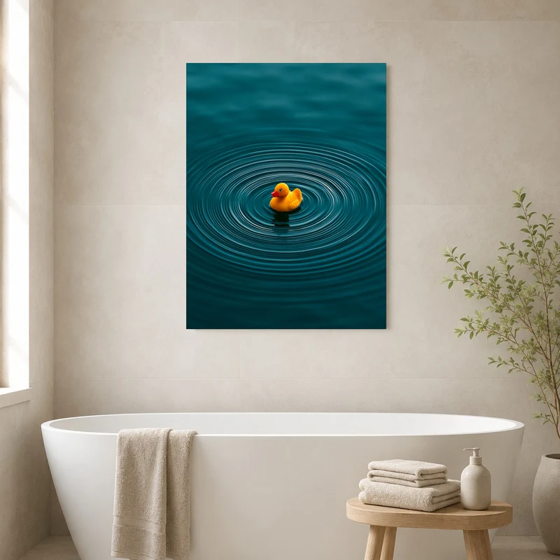Quietscheente im Wasser Leinwand