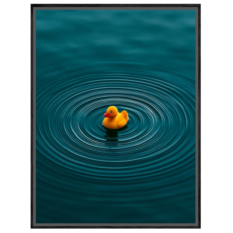 Quietscheente im Wasser Leinwand