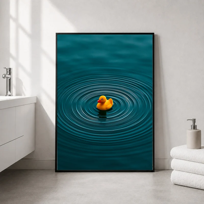 Quietscheente im Wasser Poster