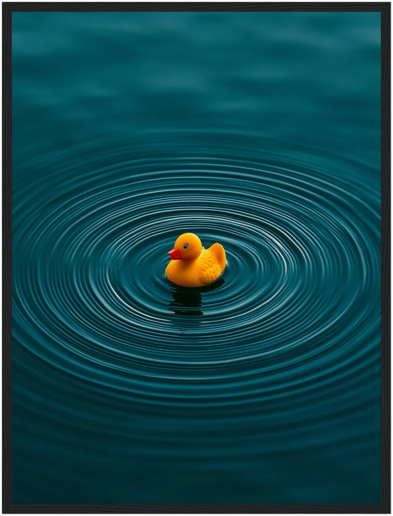 Quietscheente im Wasser Poster