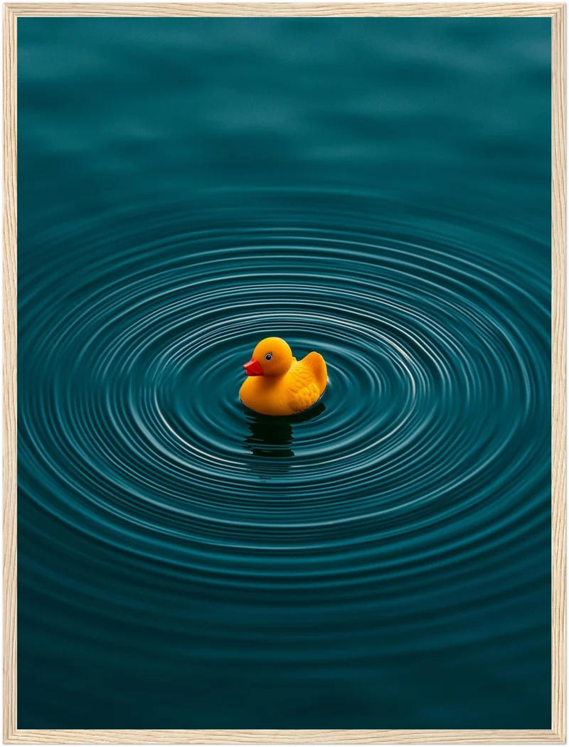 Quietscheente im Wasser Poster