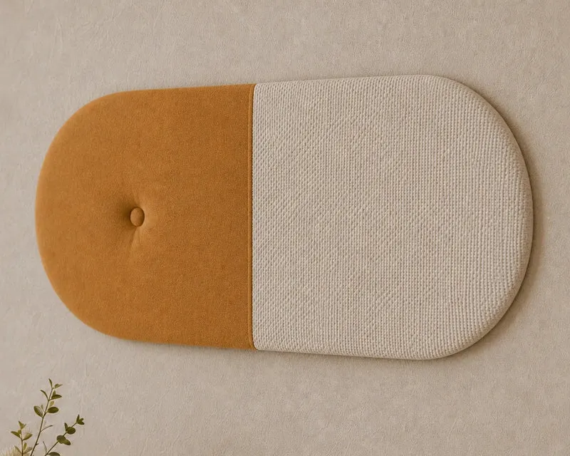 Padded Wall Panels Set 5 Mustard