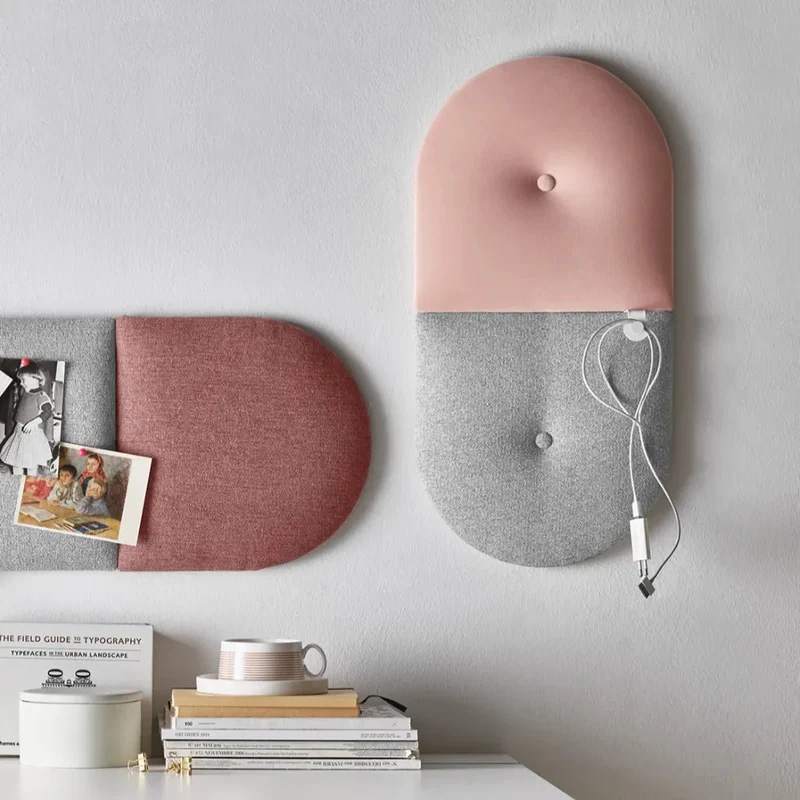 Padded Wall Panels Set 5 Pink