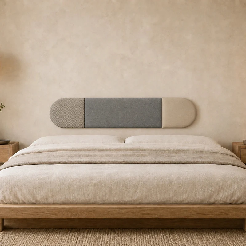 Padded Wall Panels Set 4 Grey