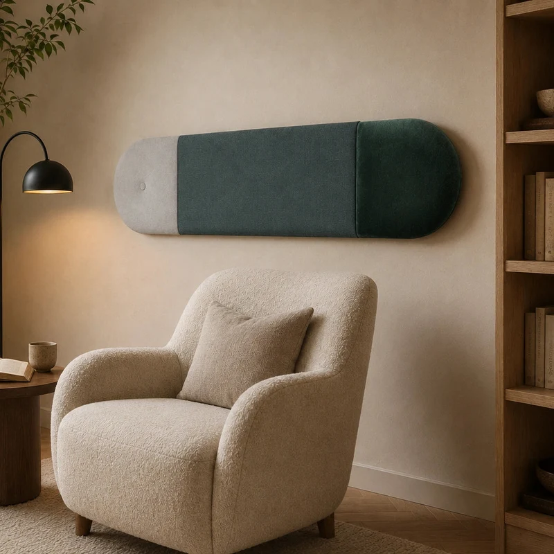Padded Wall Panels Set 4 Green