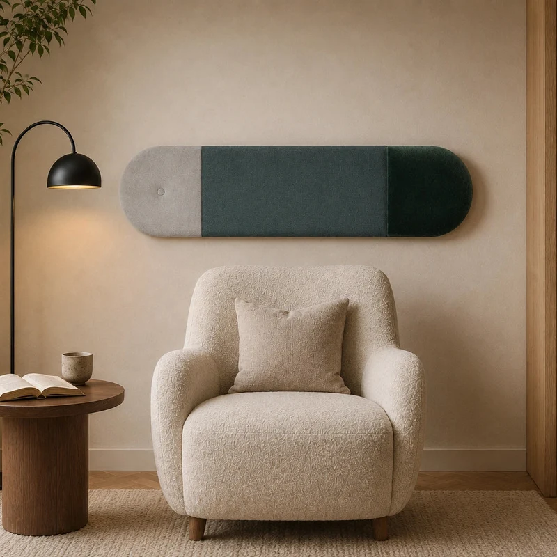 Padded Wall Panels Set 4 Green