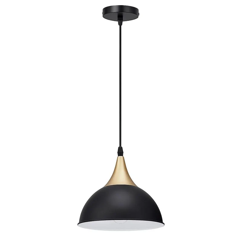 Retro Kuppel Esstischlampe E27 Metall | Vintage Bistro Pendelleuchte Ø21cm ~3397