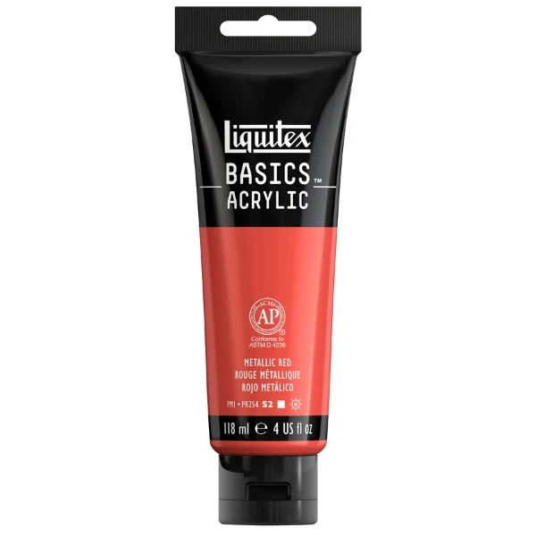 Liquitex - Basics Acrylic Colour - 118ml - Metallic Red