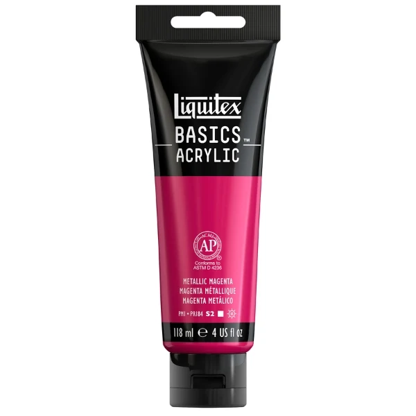 Liquitex - Basics Acrylic Colour - 118ml - Metallic Magenta