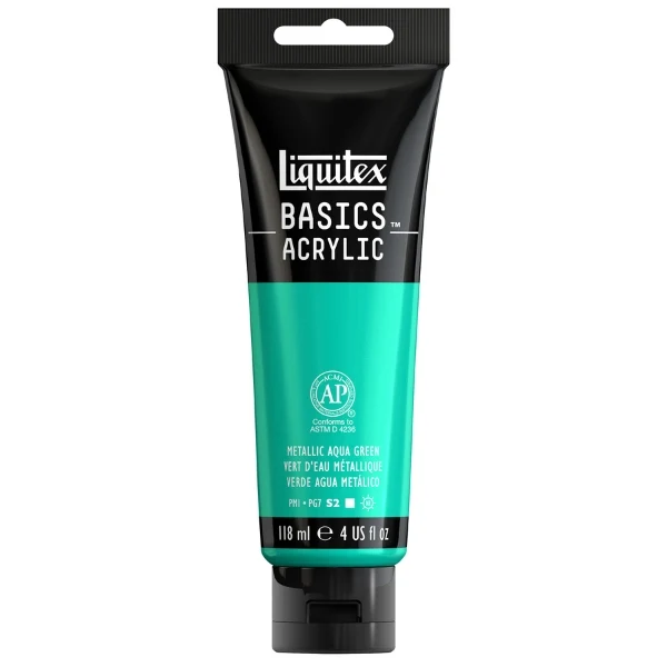 Liquitex - Basics Acrylic Colour - 118ml - Metallic Aqua Green