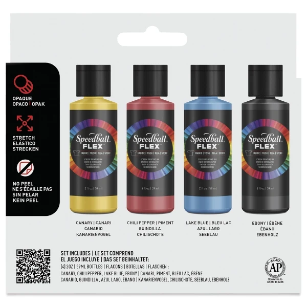 Speedball - Fabric inks Flex 2oz / 59ml x 4 colours