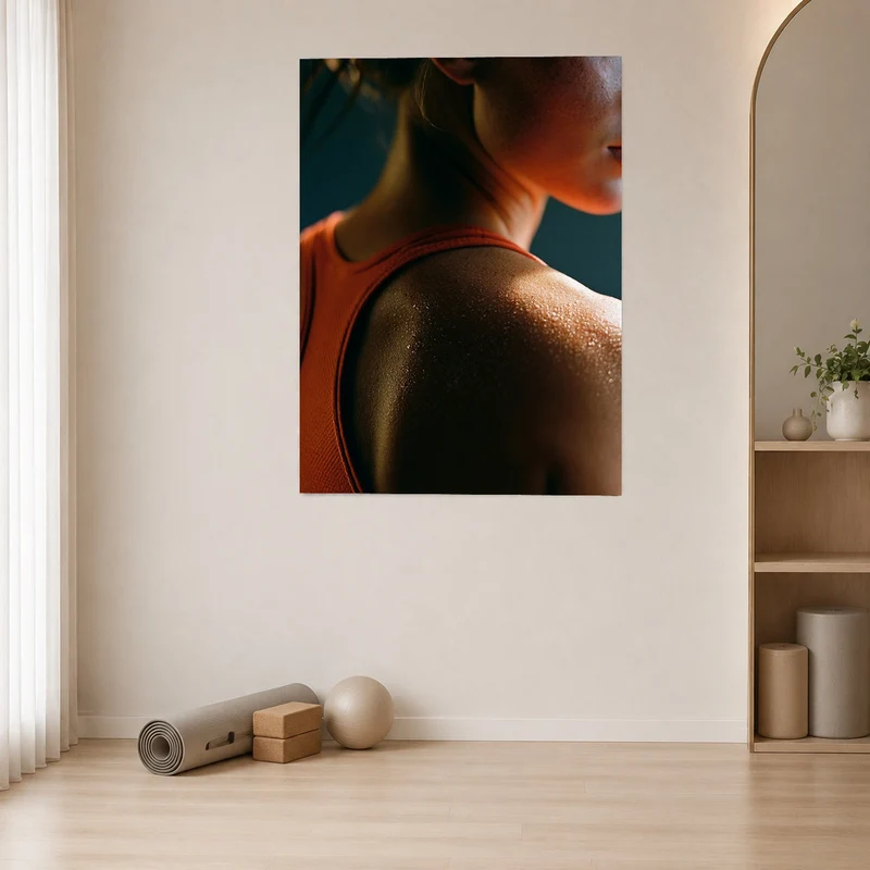 Schweiß auf der Schulter Leinwand
