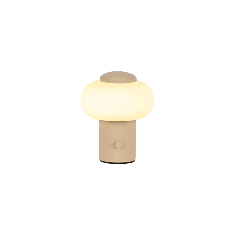 LED-Tischlampe Gustav mit Akku, per Touch dimmbar Schirmhöhe 4cm