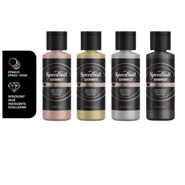 Speedball - Fabric inks Shimmer 2oz / 59ml x 4 colours
