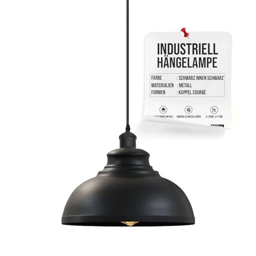 LEDSone Lampada a Sospensione Industriale Retrò da Soffitto ~ 3372