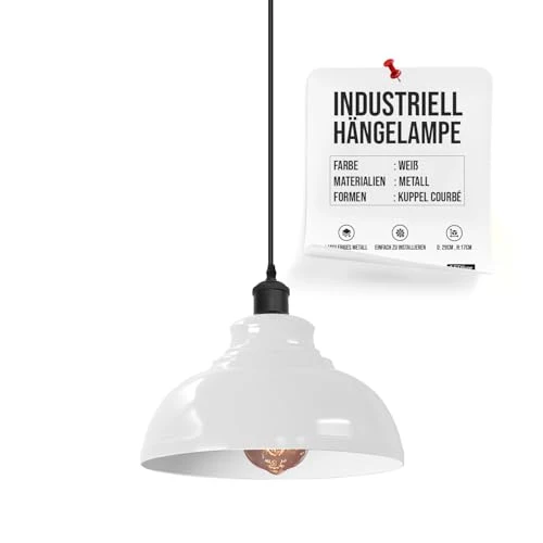 LEDSone Lampada a Sospensione Industriale Retrò da Soffitto ~ 3372