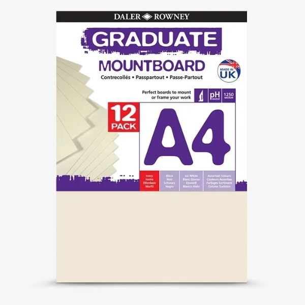 Daler Rowney - A4 Graduate Mountboard 12x Ivory