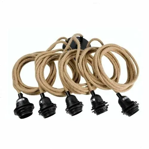 1m Deckenlampe Textilkabel mit Fassung E27 ~3295