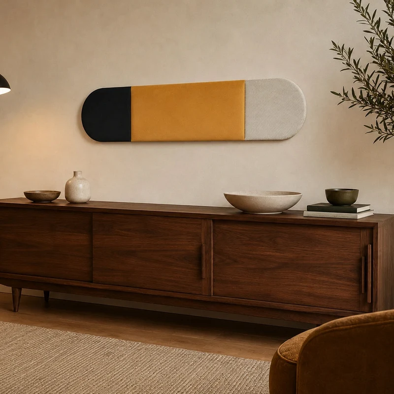 Padded Wall Panels Set 4 Mustard