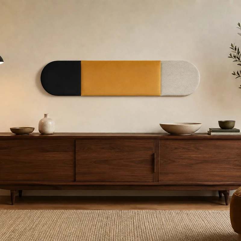 Padded Wall Panels Set 4 Mustard