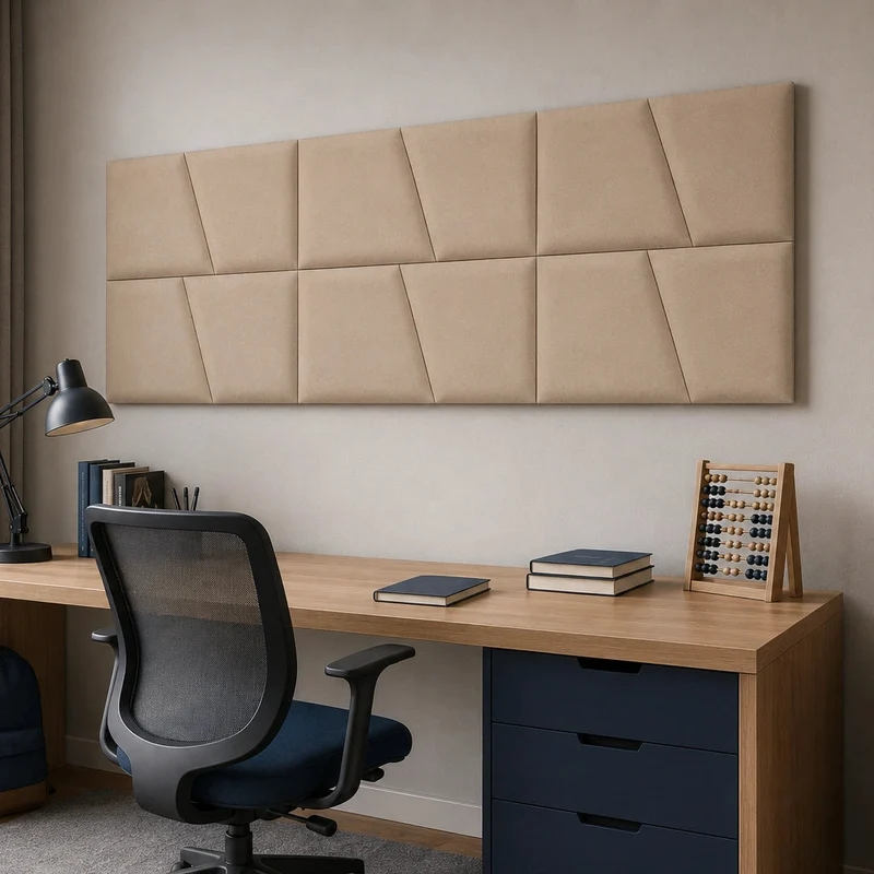 Padded Wall Panels Set 2 Beige