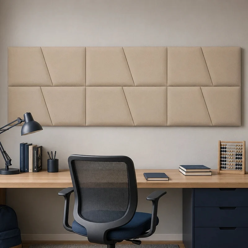 Padded Wall Panels Set 2 Beige