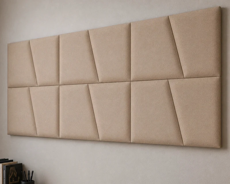 Padded Wall Panels Set 2 Beige