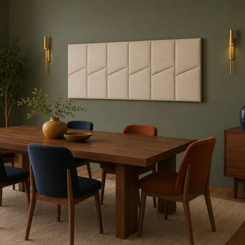 Padded Wall Panels Set 2 Beige