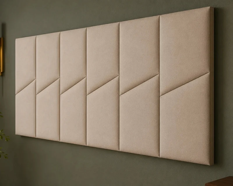 Padded Wall Panels Set 2 Beige