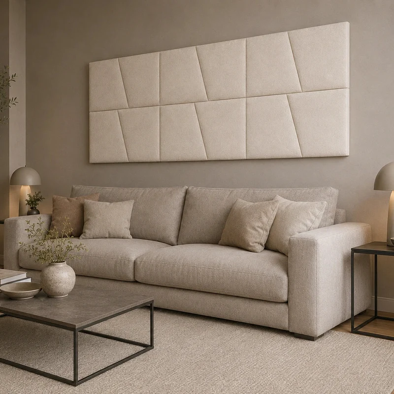 Padded Wall Panels Set 2 Cream