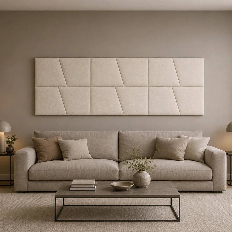 Padded Wall Panels Set 2 Cream