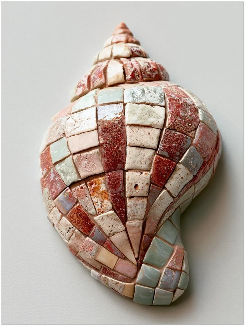 Mosaik Meeresschnecke Leinwand