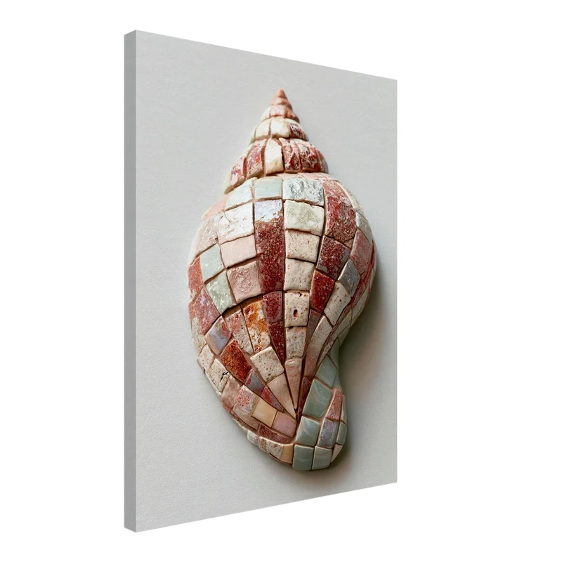 Mosaik Meeresschnecke Leinwand