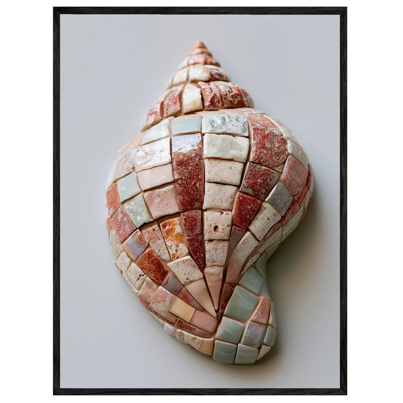 Mosaik Meeresschnecke Leinwand