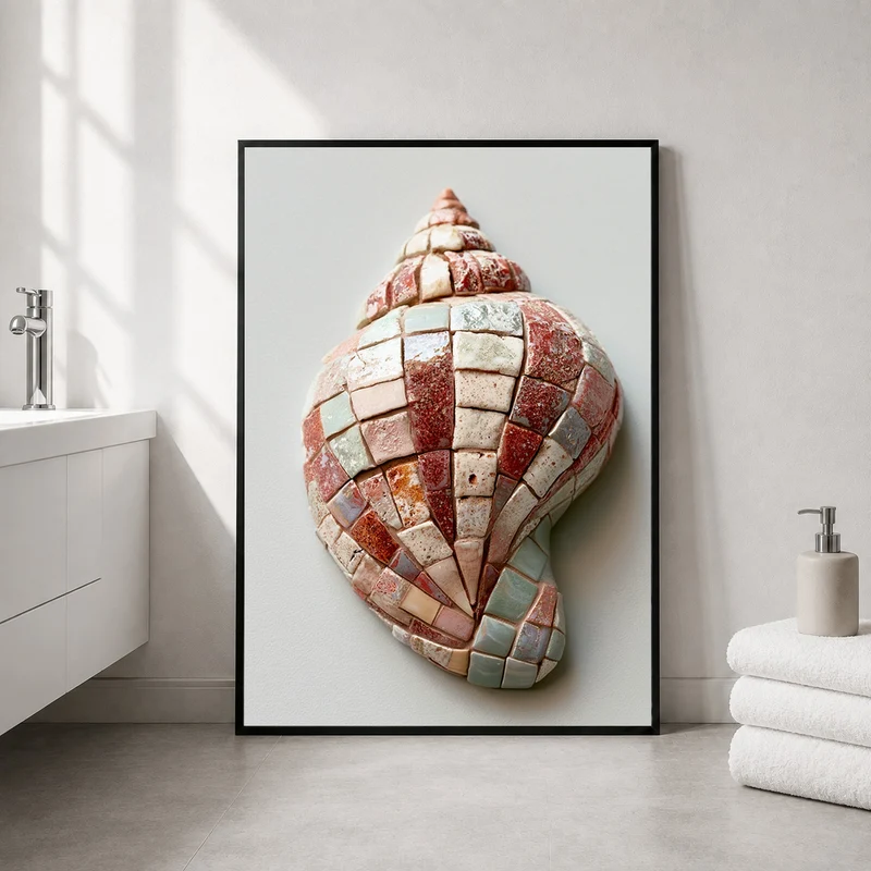 Mosaik Meeresschnecke Poster