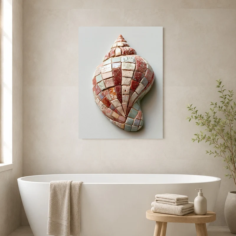 Mosaik Meeresschnecke Poster