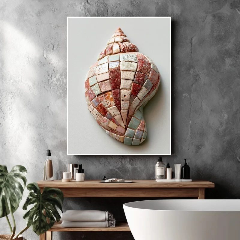 Mosaik Meeresschnecke Poster