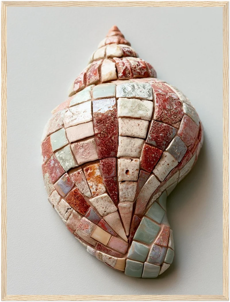 Mosaik Meeresschnecke Poster