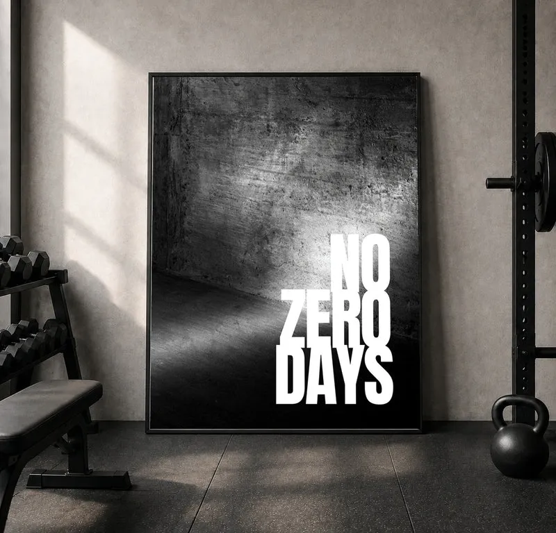 No Zero Days Beton Leinwand