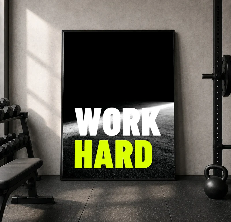 Work Hard Licht Leinwand