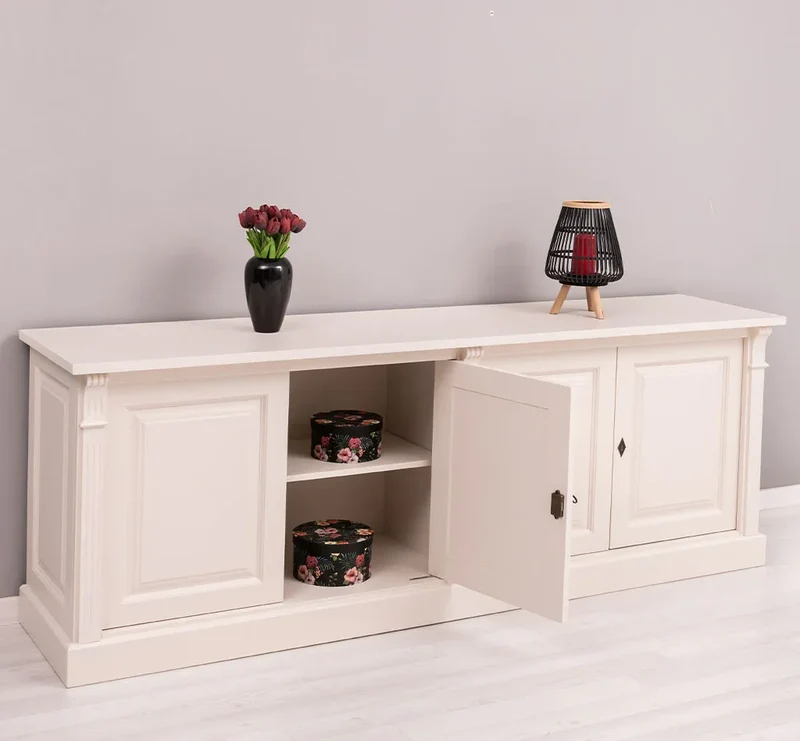 Großes Sideboard aus Massivholz mit 4 Türen