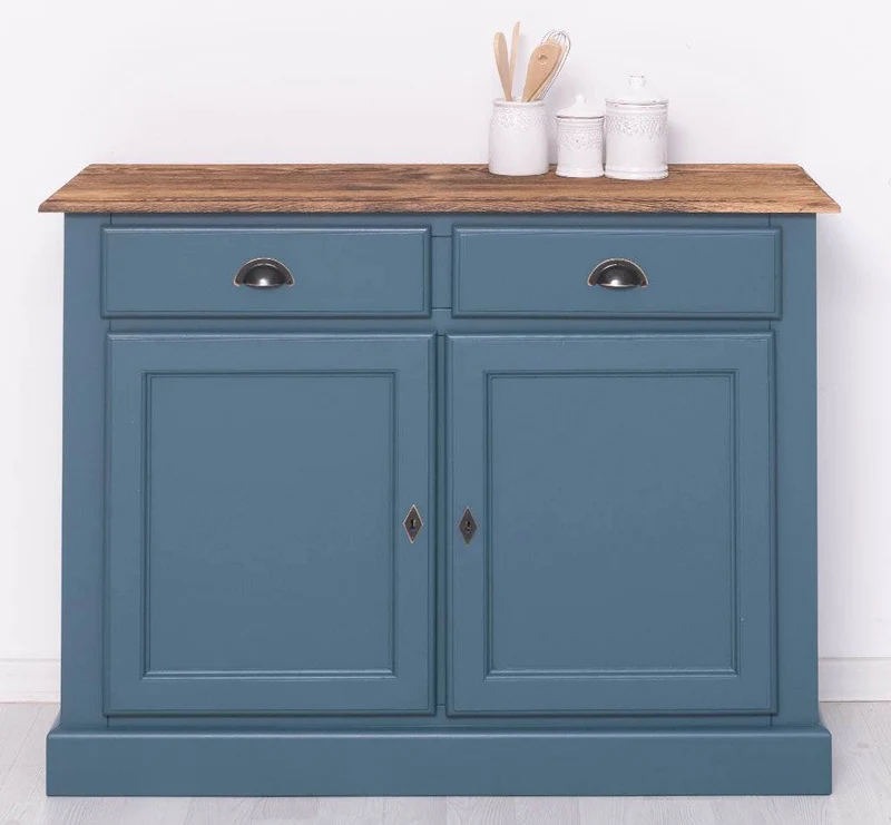 Massives Sideboard mit zwei Schubladen und Schranktüren
