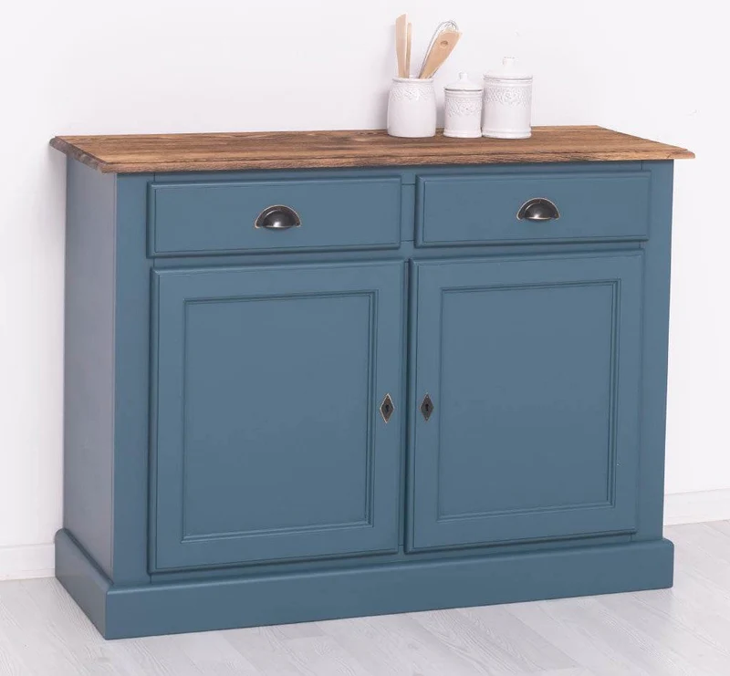 Massives Sideboard mit zwei Schubladen und Schranktüren