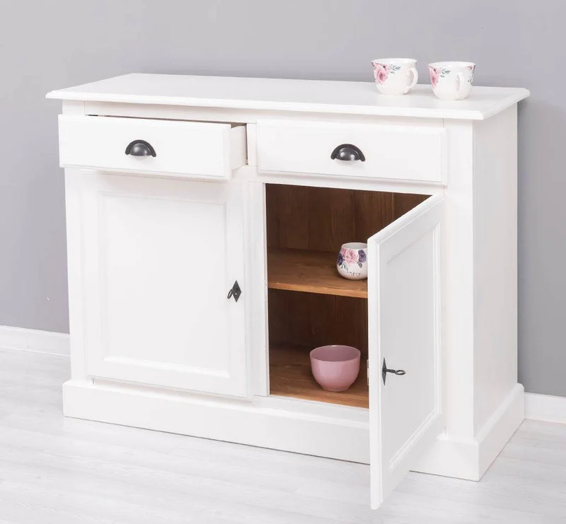 Massives Sideboard mit zwei Schubladen und Schranktüren