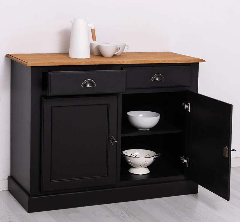 Massives Sideboard mit zwei Schubladen und Schranktüren