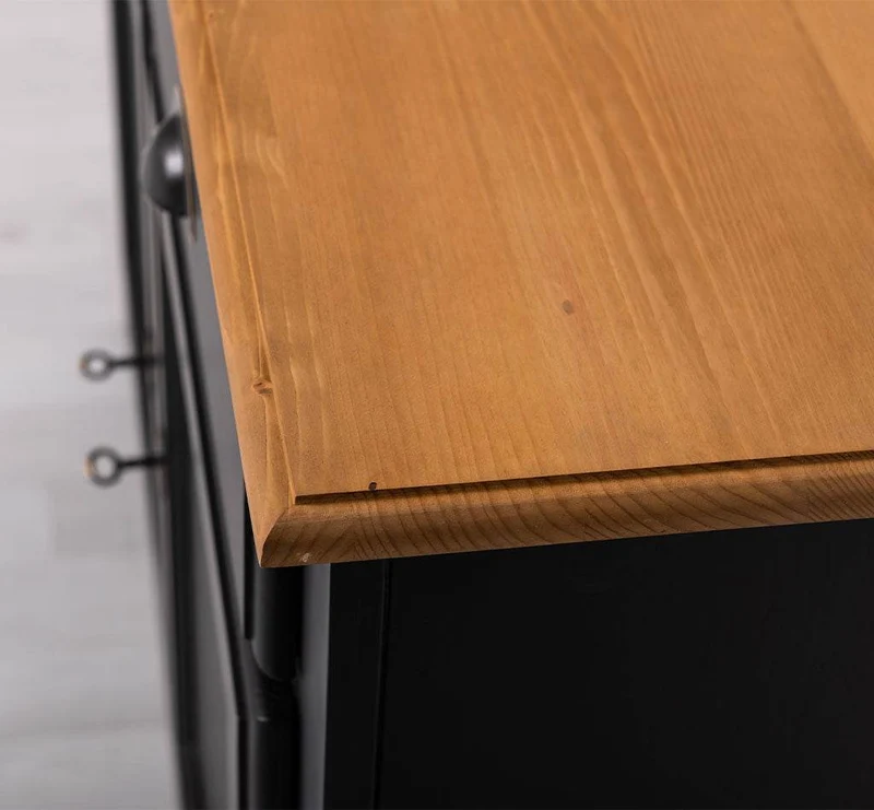 Massives Sideboard mit zwei Schubladen und Schranktüren