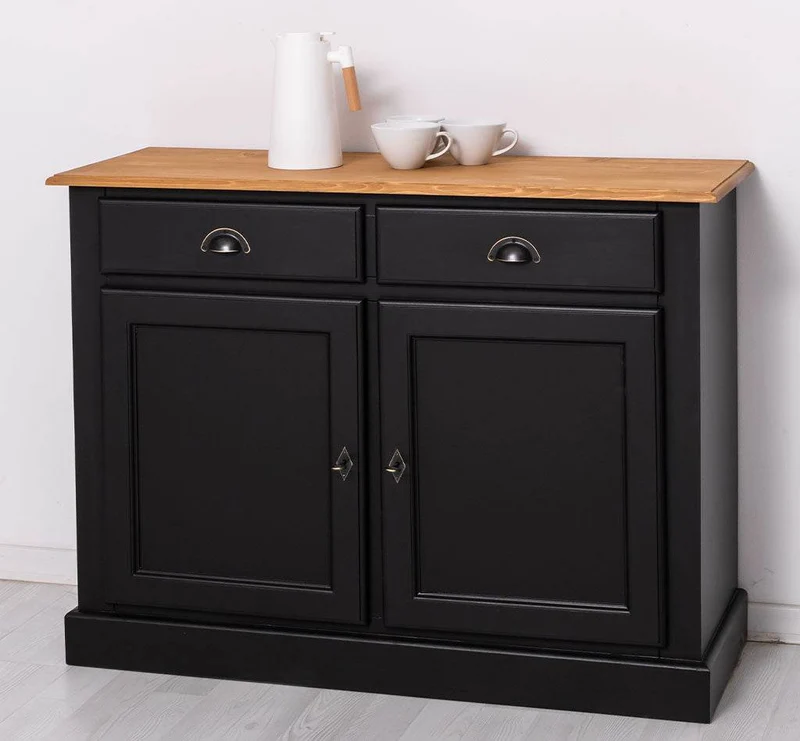 Massives Sideboard mit zwei Schubladen und Schranktüren