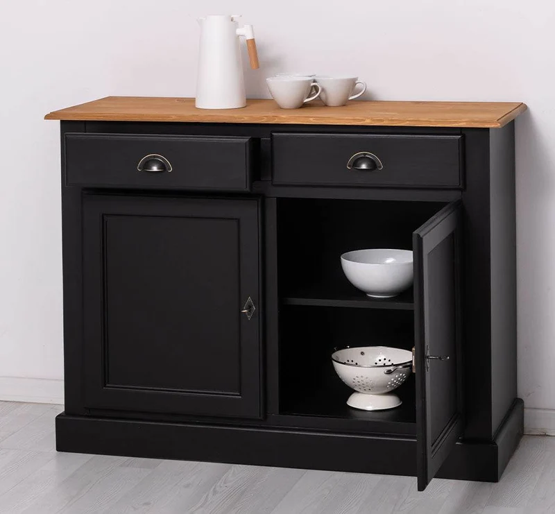 Massives Sideboard mit zwei Schubladen und Schranktüren