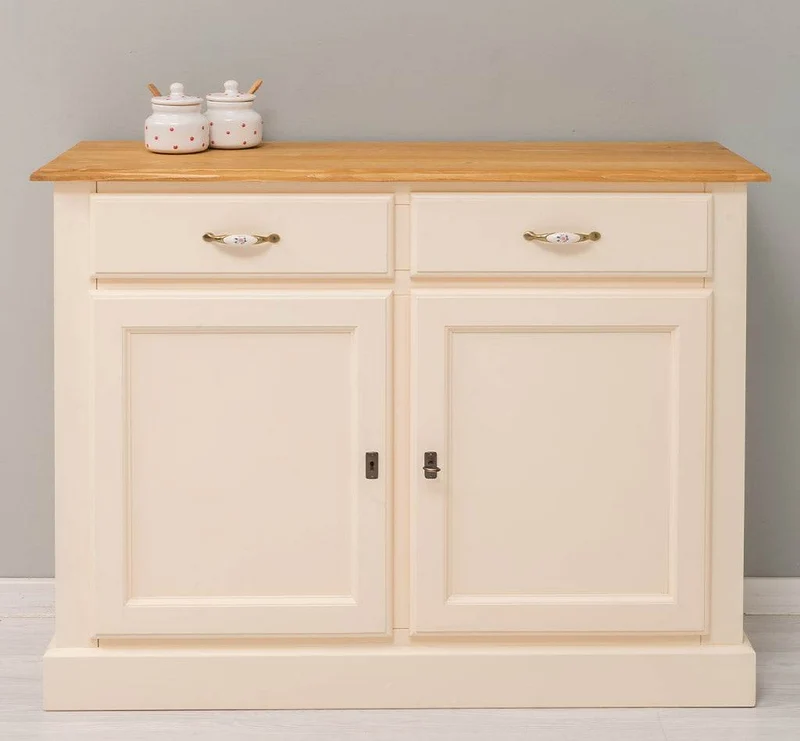 Massives Sideboard mit zwei Schubladen und Schranktüren